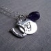 Personalized horseshoe necklace, custom initial and birthstone necklace, good luck charm, monogrammed gifts