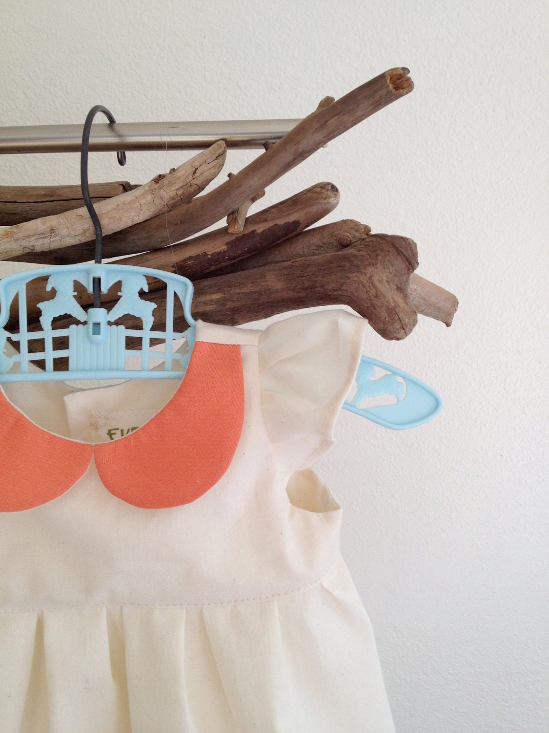 Organic Baby Girl dress Peter pan collar