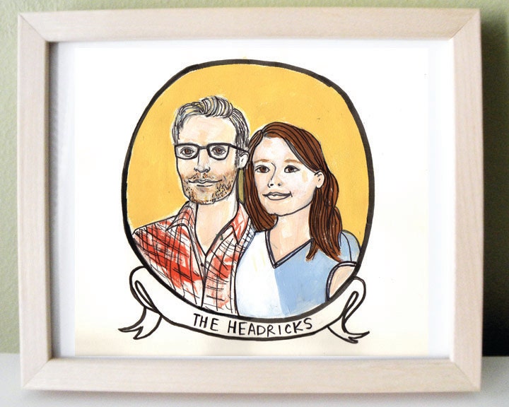 Custom Family Portrait Original Painting Perfect for a Wedding Gift or Keepsake