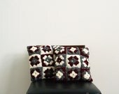 Etsy Sale - Two Granny Square Pillows- Accent Pillows - Etsy Pillows
