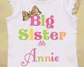 Big Sister Shirt Girl Tshirt by Mumsy Goose I'm a big sister shirt