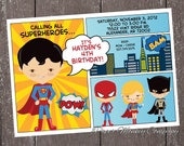 Comic Superhero Birthday Invitations Il_170x135