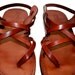 Brown Triple Leather Sandals
