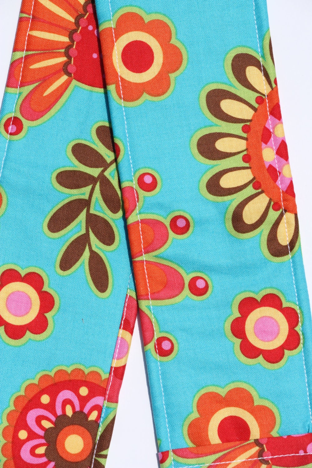 Camera Strap Cover- lens cap pocket and padding included- Ooh La La - SALE
