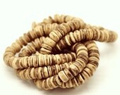 Natural Coco wood Beads - Eco Friendly Donuts Rondelle Disk Beads 8mm - 100pcs  (C214)