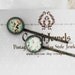 Rabbit Bobby Pins blossom Bronze Cameo Barrettes FLowers Girly Retro