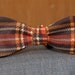 Brown Plaid with Orange Bow Tie