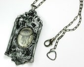 Jellyfish Necklace in Rococo, Victorian, Ornate Styled Frame