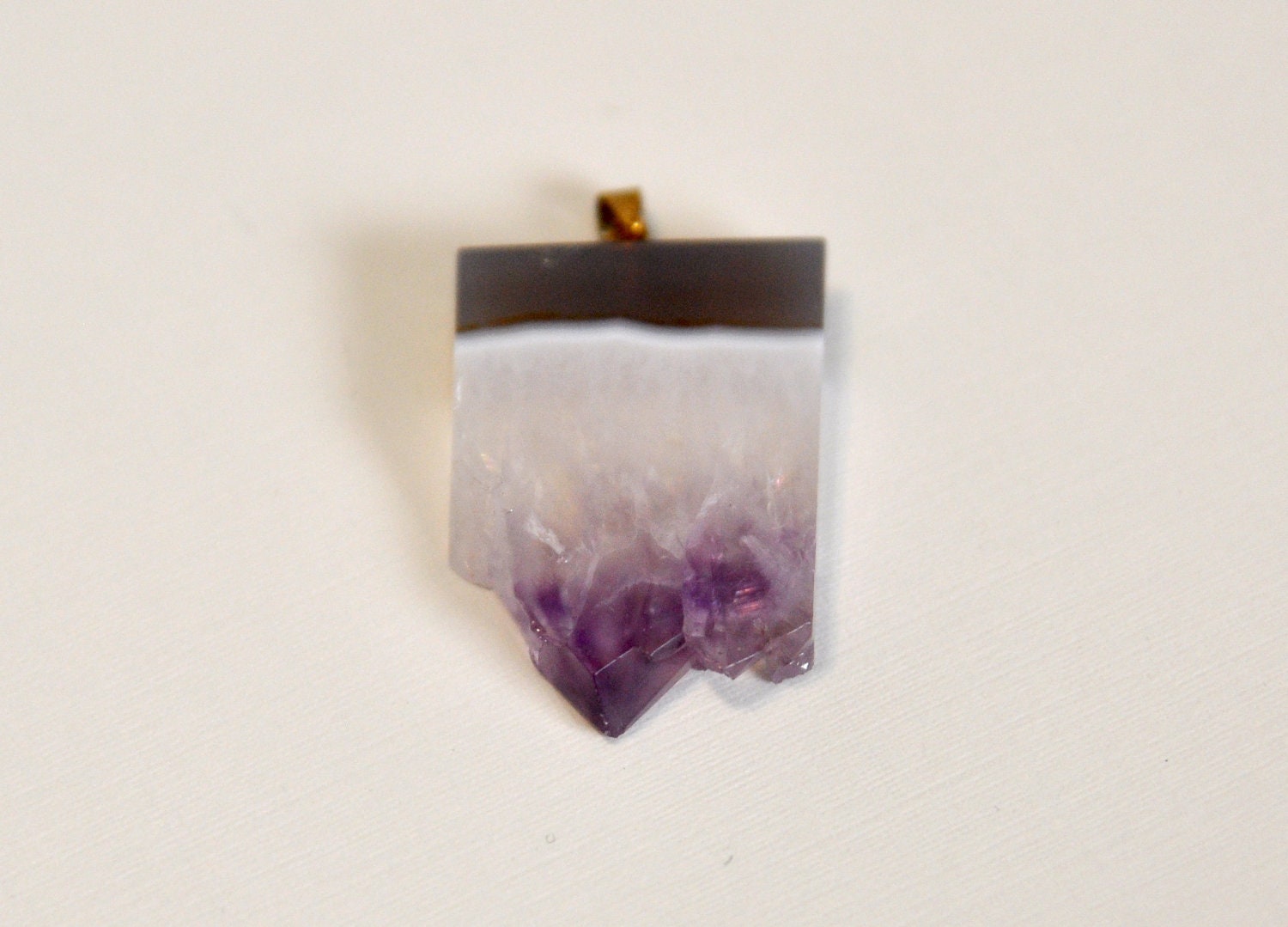 Raw Amethyst Stone Pendant - SALE ITEM deeply discounted