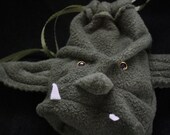 Dice Bag GROMM the ORC / Drawstring Pouch wristlet purse  for WoW Warhammer DnD- Custom Made for You