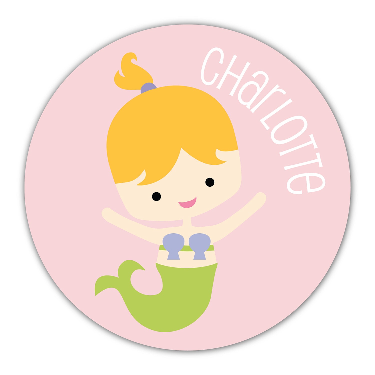 Personalized Melamine Plate - MERMAID Collection