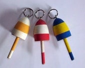 Miniature Key Chain Lobster Buoys - set of 3