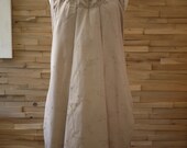 30 Dollar SALE Pretty Pleats Vintage Halter Dress/Tunic BEAUTIFUL BEIGE