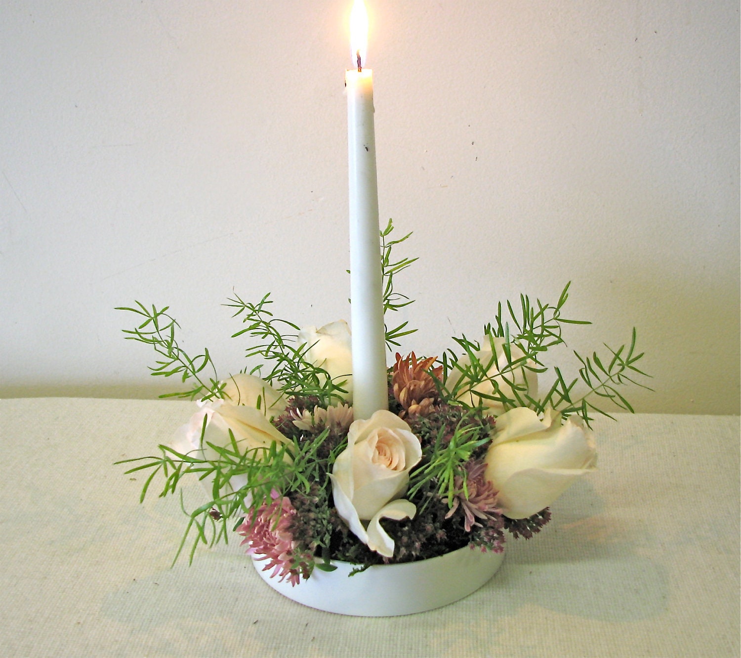 Candle Holder/Base for Floral Arrangements by CatskillsTreasure