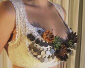 Underbust stretch vest - YOUR SIZE - cream lace