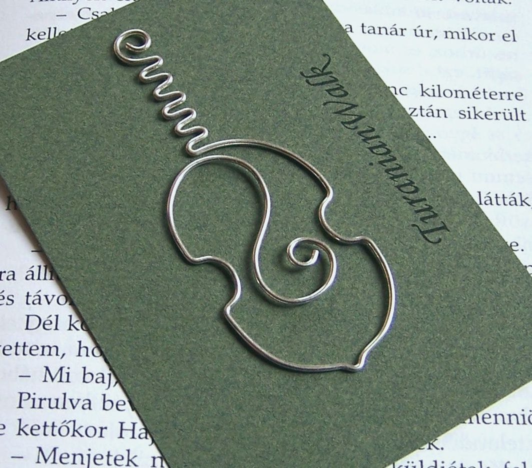 Cello - wire bookmark