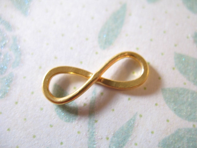 Shop Sale.. Gold INFINITY Links Connectors Hoops Pendant Charm Components, 24k Gold Vermeil, LARGE, 1 pc, 20x7 mm, n32 art only