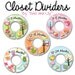 CLOSET DIVIDERS Owls Love Birdies Girls Nature Forest Bedroom and Baby Nursery Art Decor