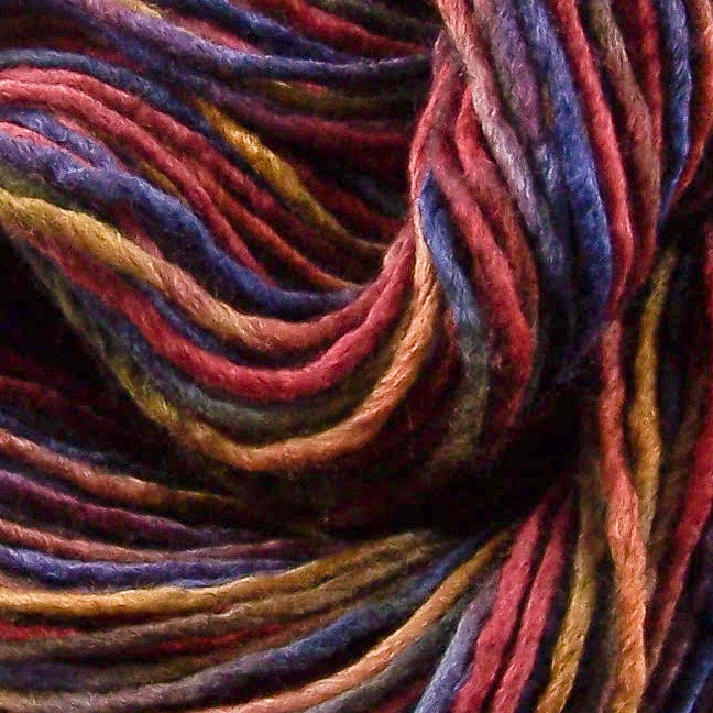 Merino / Silk Worsted Yarn - Jewel Rainbow (Plum)
