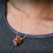 Peach Aragonite Necklace - 14k Gold - Mineral Stone Crystal