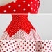 vintage rockabilly dress / 1950s dress / Victor Costa 50s Style Red and White Polkadot Dress