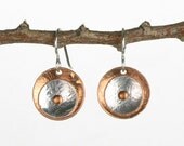 Mixed Metal Earrings - Mixed Metal Jewelry - Metal Earrings - Dangle Earrings - Drop Earrings - Metal Earrings - Copper Earrings