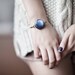 Navy blue Bracelet - Pluto - Space Jewelry - Solar System (BT022)