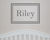 Vinyl Wall Decal Classic Double Rectangle Monogram - Vinyl Wall Decal