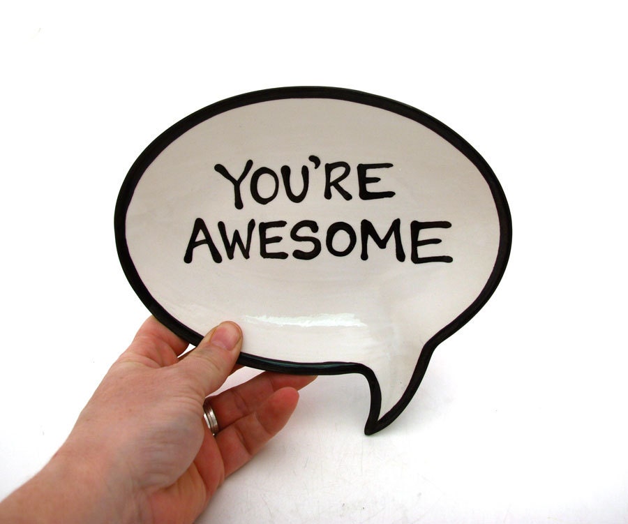 You're Awesome Plate - LennyMud