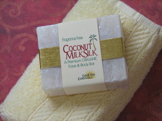 Organic Coconut Milk Soap, Superb Facial Bar, Fragrance Free, creamy, decadent lather, coconut milk and all vegetable oils,