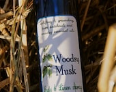 WOODSY MUSK Body and Linen Spray, pure essential oils, cedarwood, pine, fir and patchouli