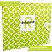 NEUTRAL Modern Baby Memory Book . NEW Mod Lime Circles Album