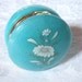 Vintage Alabaster Floral Motif Trinket Box