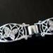 1940's Butterfly Bracelet Filigree Silvertone Aluminum Alloy Made in Germany
