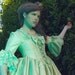 Spring green Mini Marie Antoinette rococo Victorian inspired dress with tutu 26 inch waist