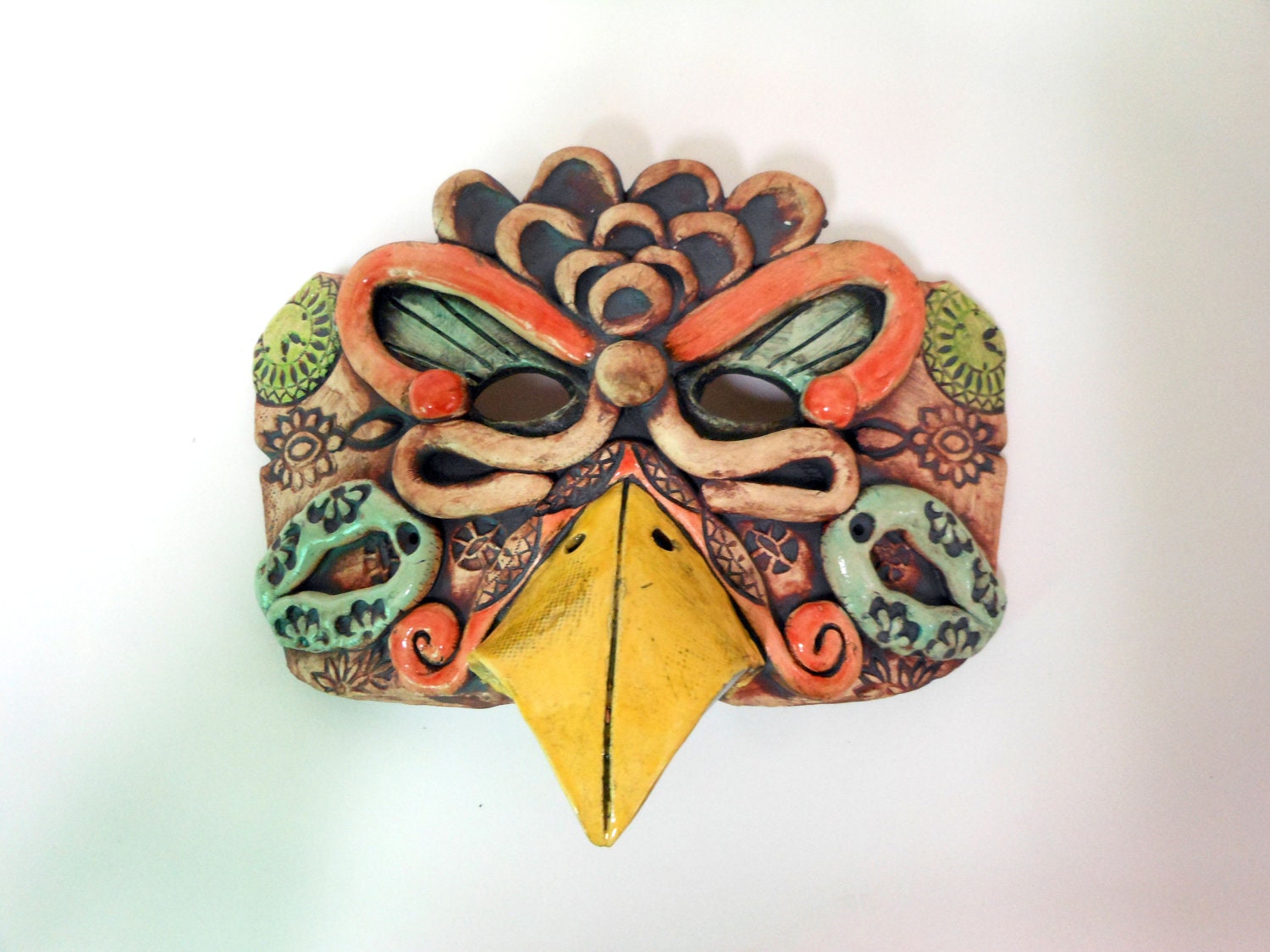 Steampunk Diva Bird Ceramic Mask