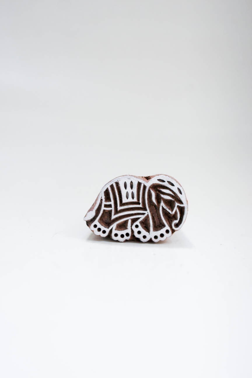 Wood Stamp Elephant 167