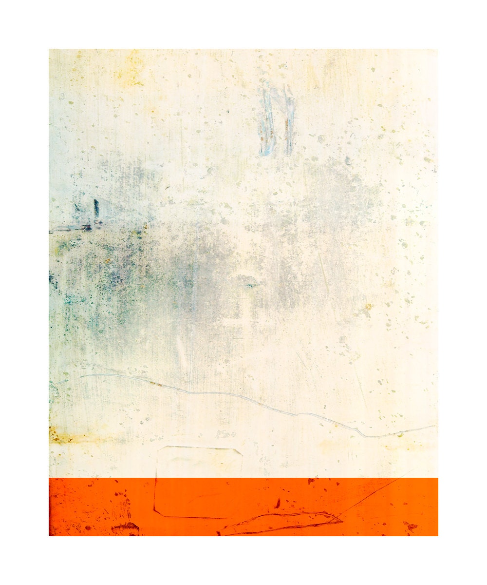 wall, no 2, 8x10 photograph print, orange color block wall decor abstract fine art