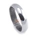 Traditional Half Round Fingerprint Wedding Band in Sterling Silver 6mm
