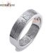 6mm Sterling Silver Custom Fingerprint Wedding/Commitment Band with Interior/Exterior Fingertip Prints