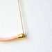 Delicate. Pretty. Blush Pink.  Gold Thread Wrapped Tube Necklace - no. 601B