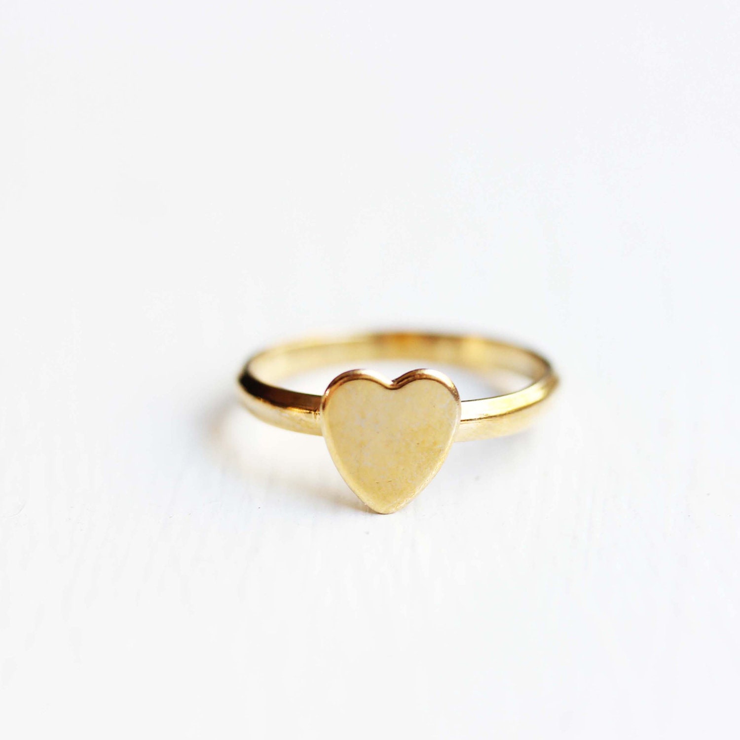 Tiny Gold Heart Ring