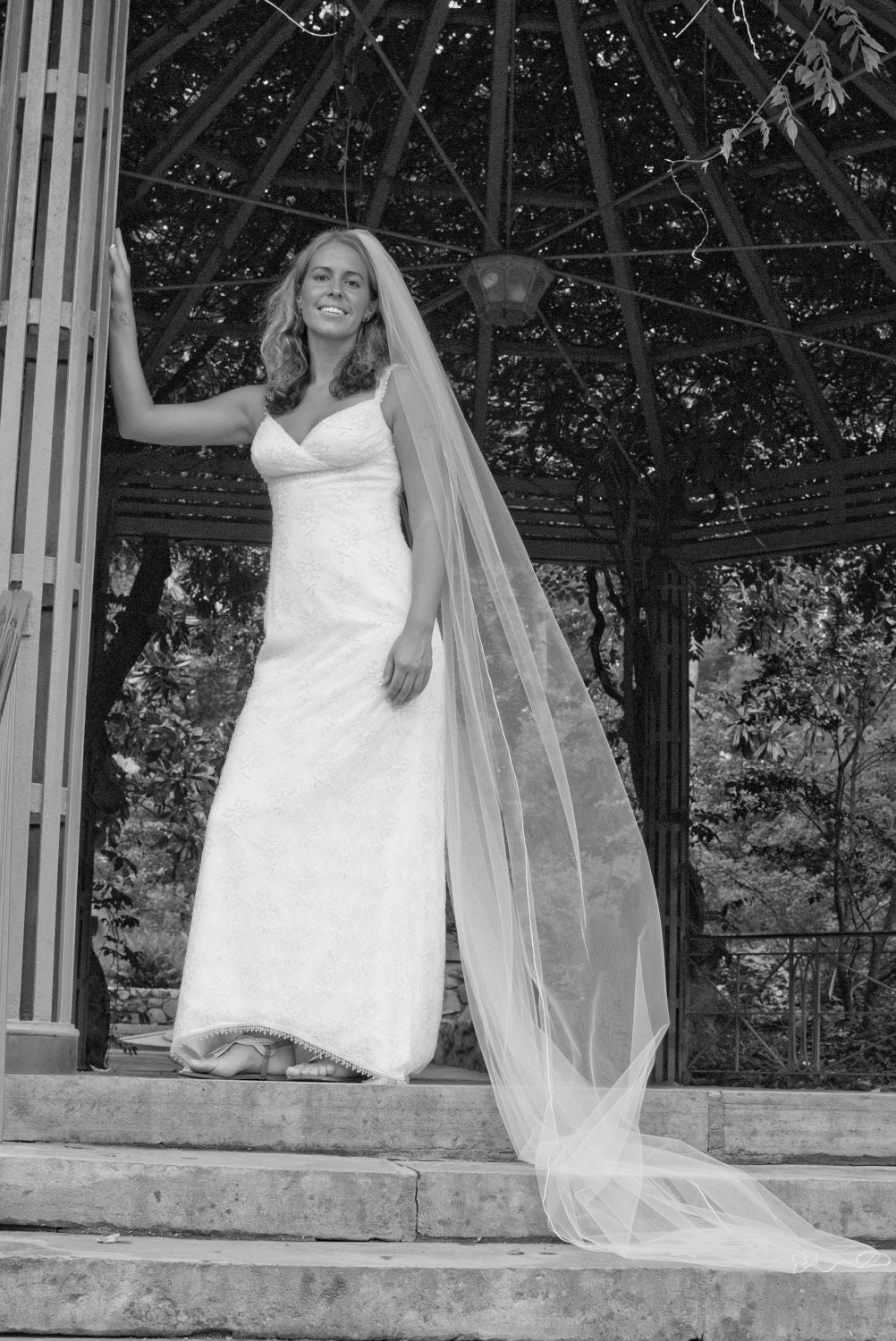 Wedding veil - Cathedral length  bridal veil - 108 inches long with a beautiful pencil edge