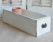 Vintage Drawer /  Sewing Drawer / Cottage White Distressed / Storage Salvaged/ Cottage Decor
