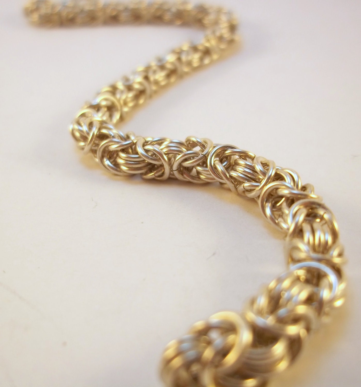 Byzantine Bracelet Delicate Sterling Silver Bracelet Hand Woven Beautiful Dainty Simply Elegant Chainmaille Jewelry
