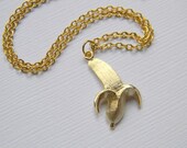 Gold Banana Necklace - Gold Necklace - Gold Fruit Necklace - Gift - Arrested Development - Bluth Necklace