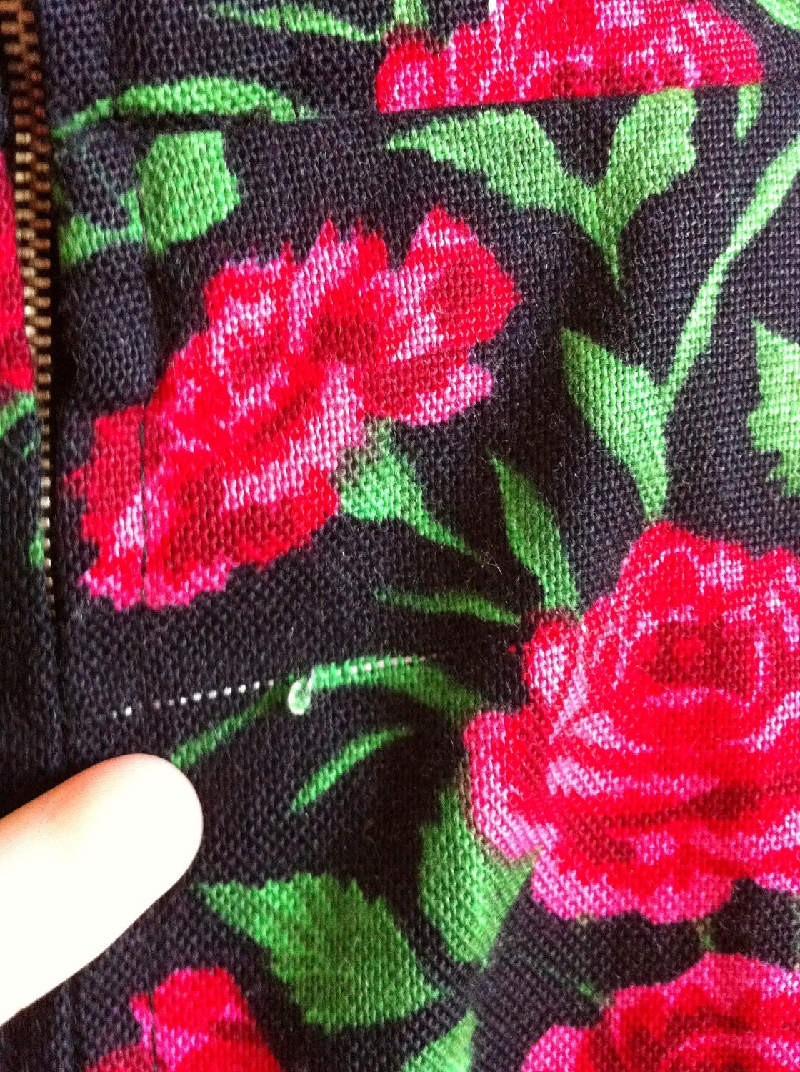 Vintage 1970s Rose Dirndl Dress