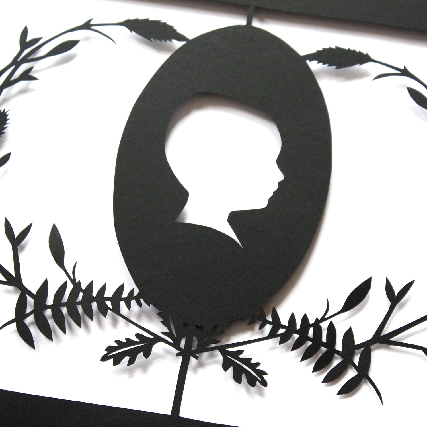 Personalised Botanical Silhouette Portrait - Branches
