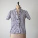 1970's nautical ruffle blouse
