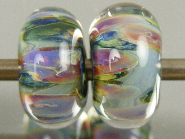 DanielsBeads Boro Lampwork Glass Beads Pair for Earrings (2) --- Pr613